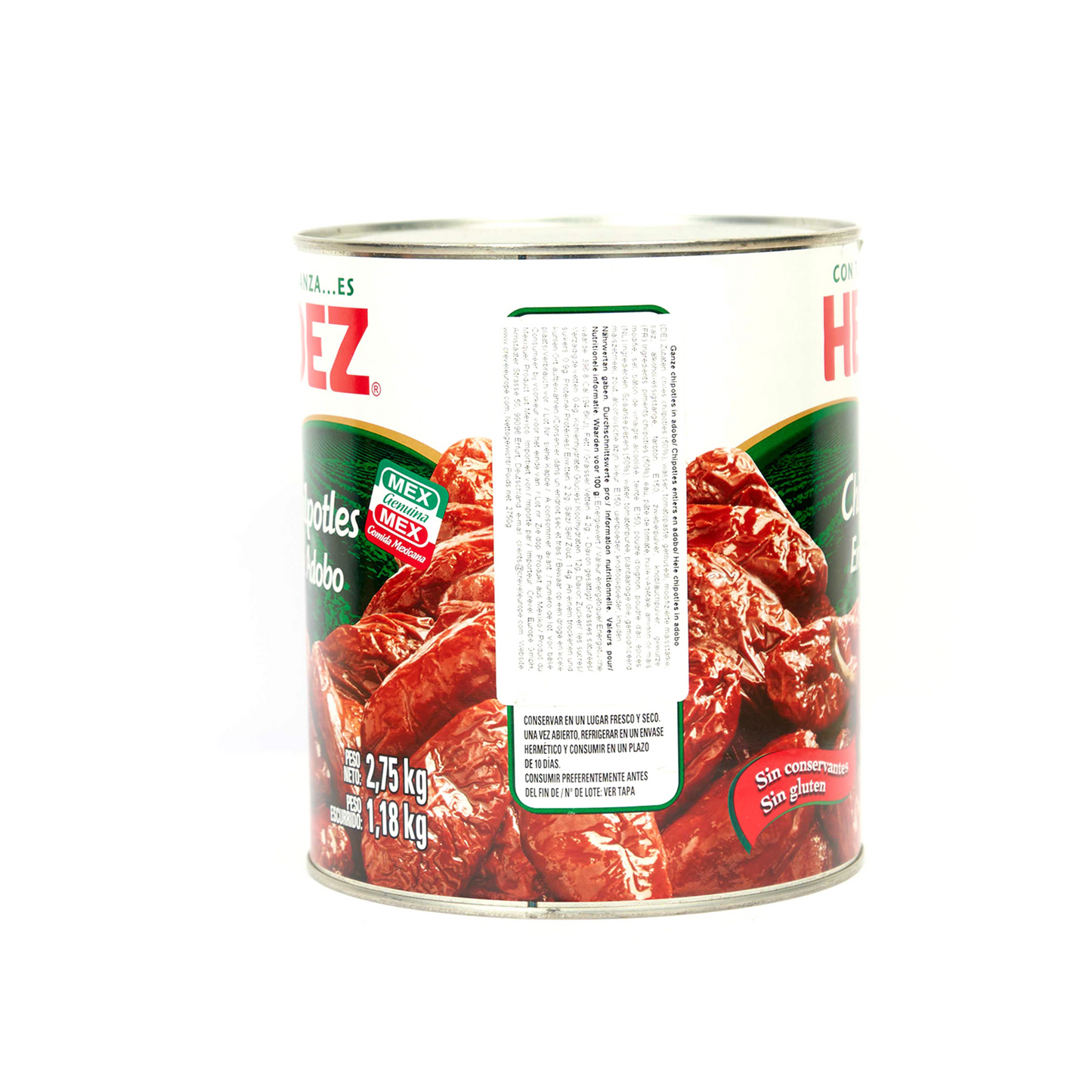 Chiles chipotles adobados Herdez 2,75kg