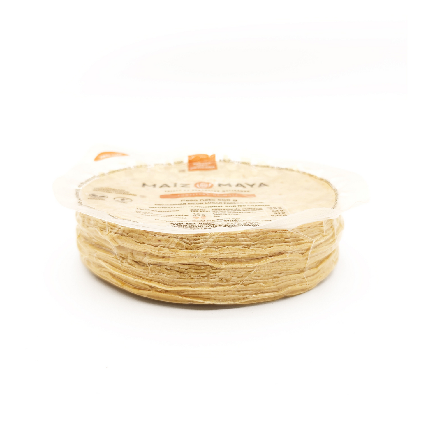Tortillas de maíz blanco nixtamalizado 13cm (500gr)
