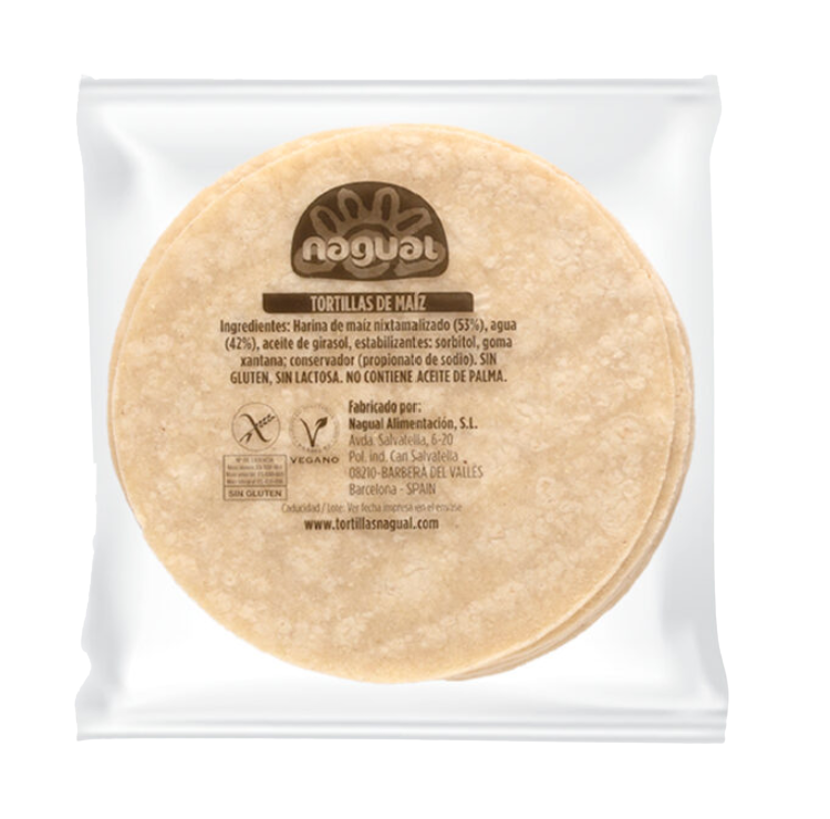 Tortillas de Maíz Blanco 12 cm - Nagual